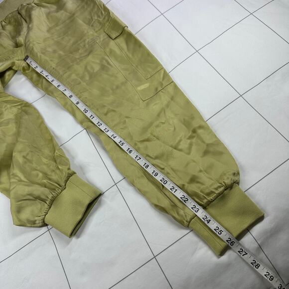 Cinq a Sept Pants Womens Small Green Giles Cupro Jogger Cargo Crop Pull On Tea - Picture 10 of 14